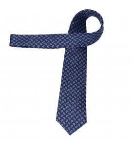 krawat jedwabny kidney blue
