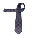 krawat jedwabny grey chequer