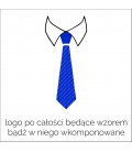 krawat z logo po całości