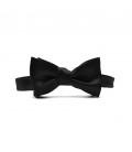 regulated black self-tie bow tie