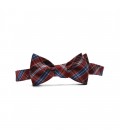 regulated checked self-tie bow tie